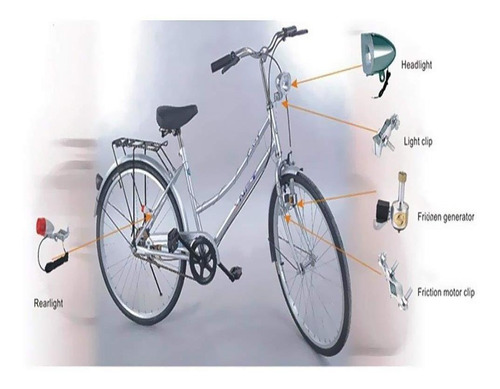 Nuevo Generador De Luz Bike Motorizado Dínamo 12v 6w Viernes