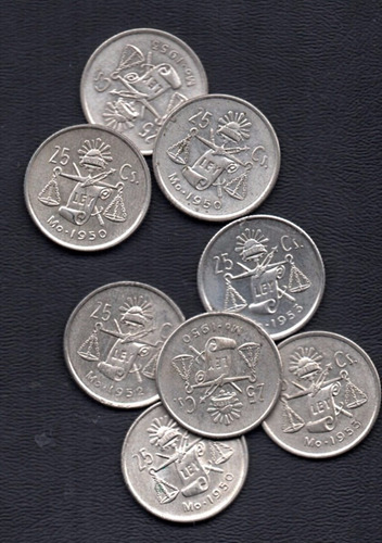 Imagen 3 de 3 de Moneda Mexicana Plata Veinticinco Centavos Balanza P19