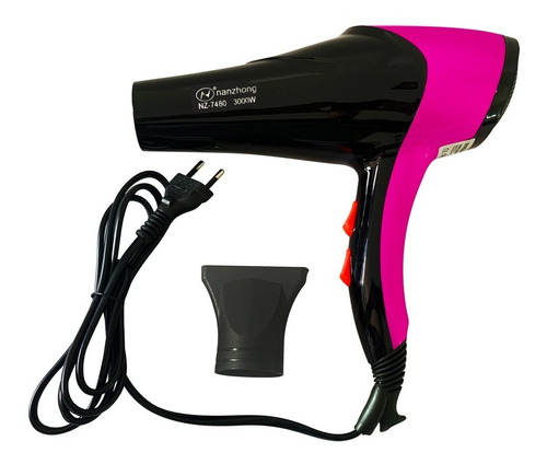 Secador De Cabelo Nanzhong Rosa Nz-7480 3000w 110v