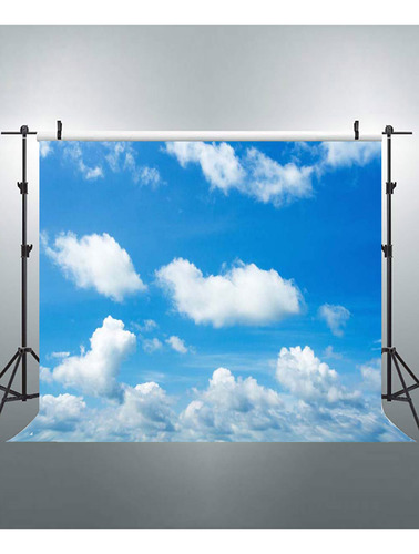 Tela De Fondo Para Fotografía De Cielo Azul Y Nubes Blancas