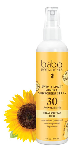 Babo Botanicals Swim & Sport - Protector Solar Mineral Spf 3