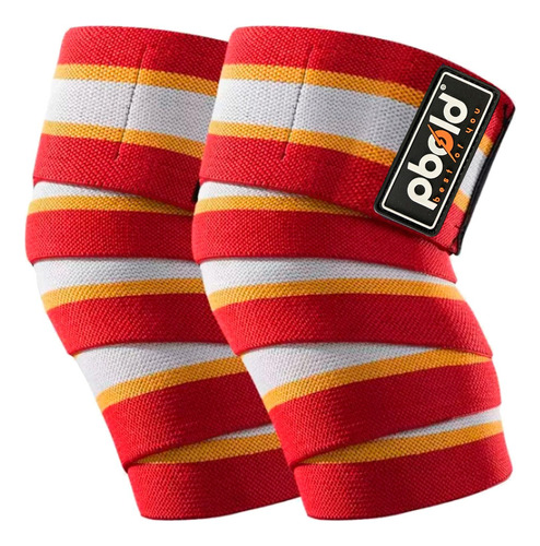 Vendas Para Rodilla Pbold Rodilleras Entrenamiento Pesas Gym Color Rojo