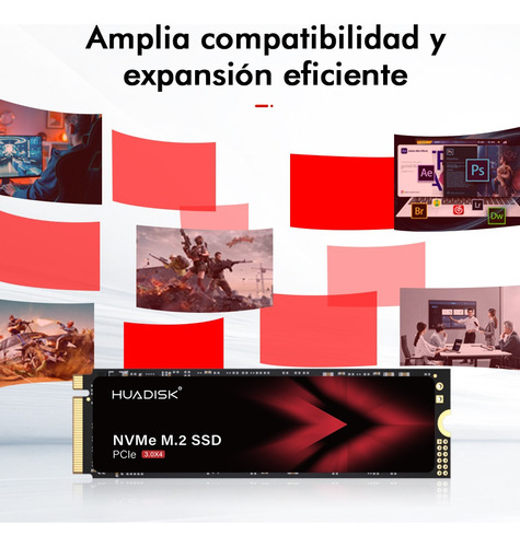 Portátil De Estado Sólido Huadisk M.2 Pcie 3.0 256 Gb Ssd Nv