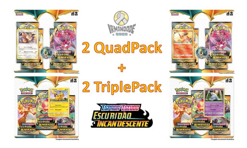 Blister Quádruplo + Triple Pack Ee3 - Pokémon -  Copag