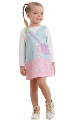 Imagem 2 de 3 de Vestido Infantil Manga Longa Mon Sucré Dance Bunny 20162