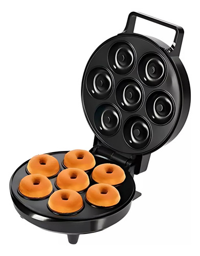 Máquina Mini Donas Eléctrica Donut Maker 7 Moldes Placas Antiadherentes Dinax