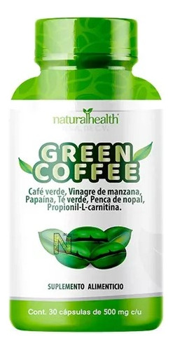 Cafe Verde Para Tu Peso Ideal 30 Capsulas - Natural Healt