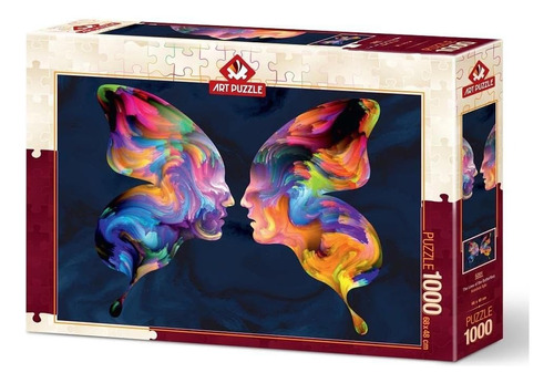 Mariposa Amor Silueta Rompecabezas Art Puzzle 1000 Pz 5201