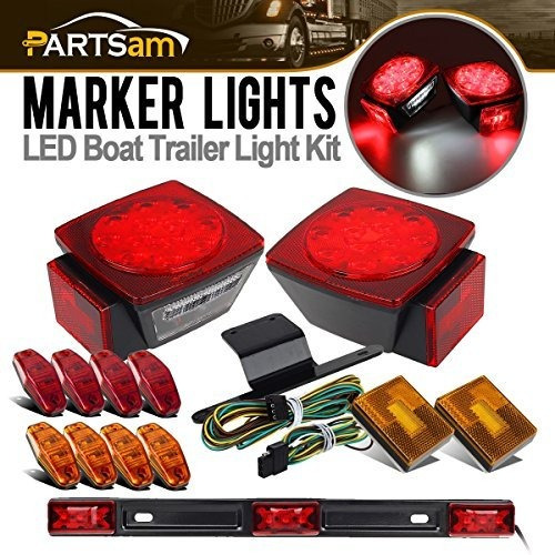 Imagen 1 de 7 de Partsam Camion Trailer Kits De Luz Led Sumergible 2 X Cuadra