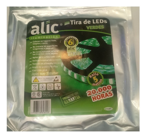 Imagen 2 de 3 de Tira Led 300 3528 Rojo Verde Amarillo Calido Blanco 2835