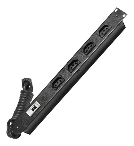 Imagem 1 de 4 de Régua De Tomadas Com Disjuntor 4 Saídas Padrão Novo Racks 19
