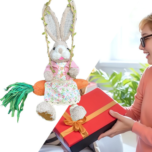 Coelhinho Da Páscoa Estatueta Ornamento Bonito Fêmea