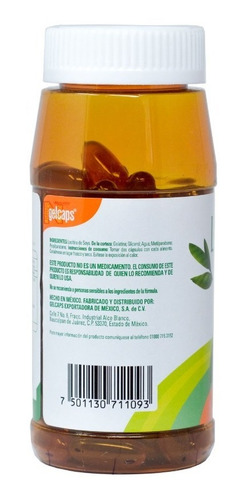 Imagen 3 de 3 de (100 Capsulas) Lecitina De Soya Gelcaps