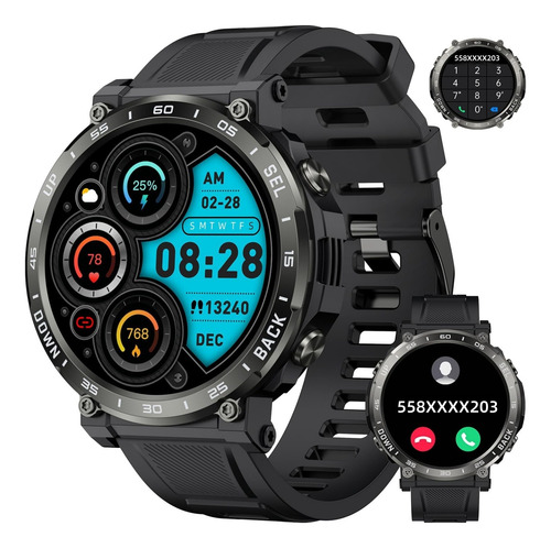 Smartwatch Reloj Inteligente Bluetooth Llamadas Para 1.57in Reloj Inteligente Hombres Relojes Dama Smart Watch Mujer Negro Smart Watch S56 Negro Negro