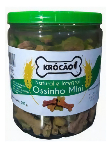 Petisco Ossinho Mini Krocão Natural Integral Para Cães 500gr