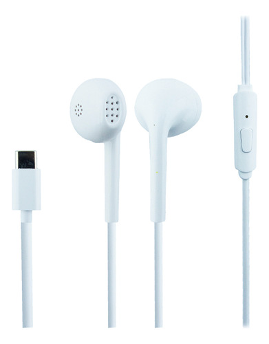 Audifonos Manos Libres Para Usb Tipo C Color Blanco