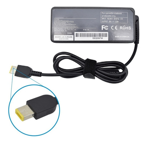 Cargador Compatible Lenovo 20v 3.25a Usb :: Virtual Zone