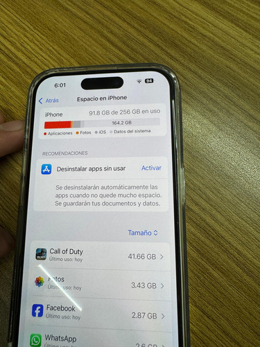 Iphone 15 Pro 256 Gb Titanio Natural E-sim Plateado (Usado)
