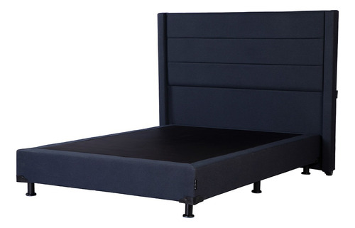 Cabecera Queen Size Dicasa Lugo Azul + Box Dicasa Orly