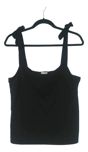 Tank Top Negro Con Tirantes Ajustables J.crew Talla M (Usado)