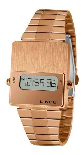 Relogio Lince Feminino Digital Sdr4634l Rose Espelhado