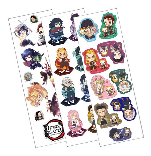 Plancha De Stickers De Anime Demon Slayer