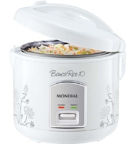 Panela Arroz Mondial 10 Xicaras Bianca Rice 10 Branco 110 V