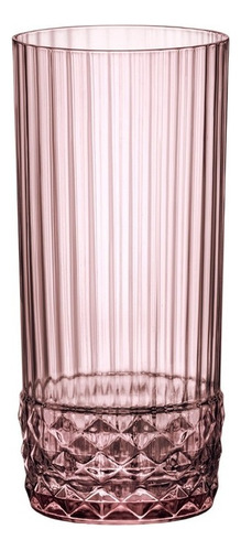 Copo De Cristal Bormioli Água 490ml Lilás America 20s 1 Peça