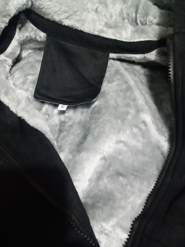 Sudadera Afelpada De Cierre Y Capucha, Talla S, Color Negro