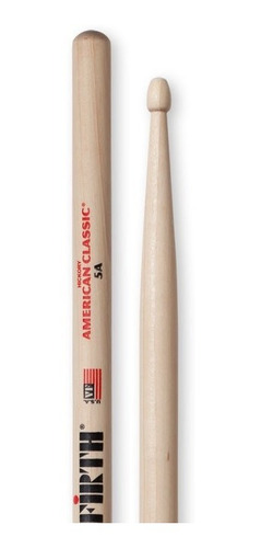 Baquetas Palillo Vic Firth 5a Hickory Punta Madera X 3 Pares