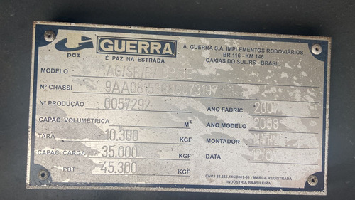 Carreta Bau Sider Vanderleia Ano 2008 15,00mts 28 Palllets