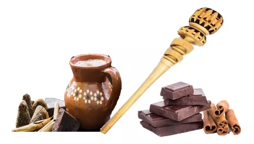 2 Molinillos Madera Para Chocolate Artesanal Madera