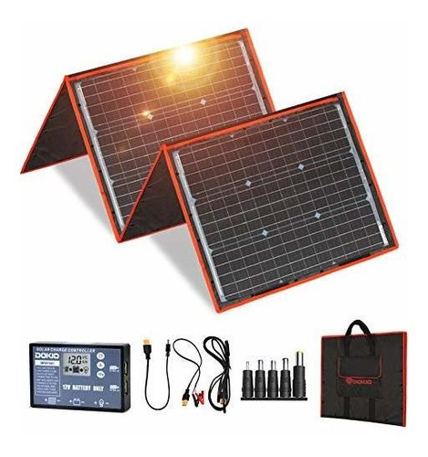 Panel Solar Portatil Impermeable Plegable Con Control Bolsa