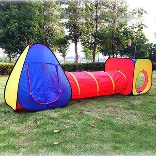 Imagen 3 de 6 de Juego Túnel Carpa Y Cubo Infantil Niños Fácil Armado Diginet