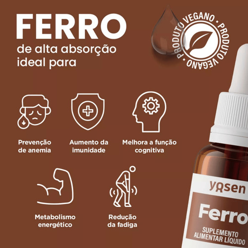 Kit Vitamina C + Ferro Bisglicinato 30ml Ydrosolv® Yosen