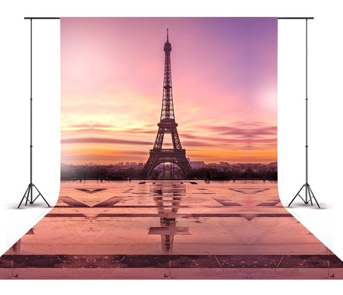 Fundo Fotográfico Newborn Paris Torre Eiffel Férias 1,5x2,2m