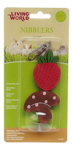 Juguete Colgante Nibblers Lw Maderitas Frutilla Y Hongo