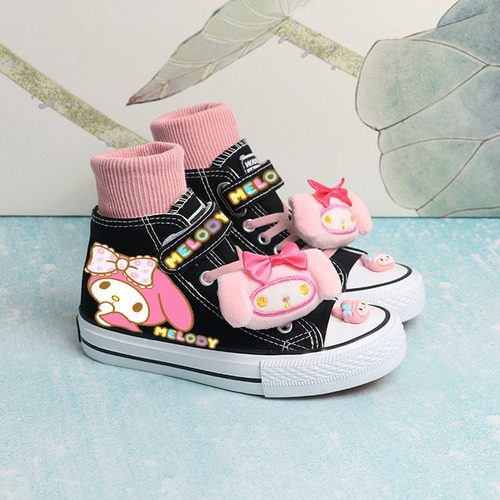 Zapatos De Lona Versátiles Sanrio Pink Melody, Zapatillas Ca