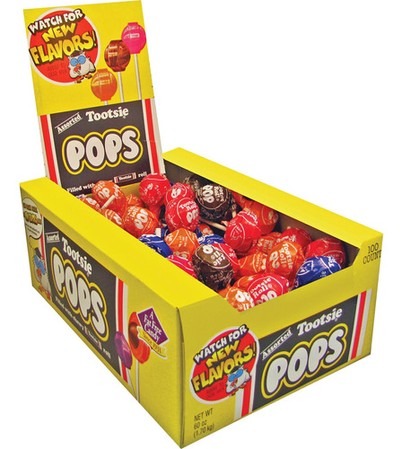 Tootsie Roll Surtido De Paletas 100 Ct