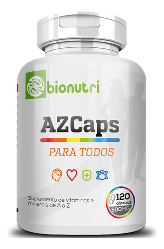 Multivitaminico De A - Z 120 Cápsulas 500Mg Bionutri