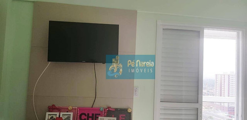 Imagem 10 de 21 de Apartamento Com 2 Dormitórios, 2 Suítes, Sacada Gourmet, 2 Vagas, À Venda, 89 M² Por R$ 560 - Tupi - Praia Grande/sp - T2t142a - Ap0097