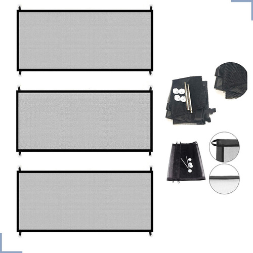 3 Telas Cerca Proteção Removível Cachorros Crianças 1,20x88