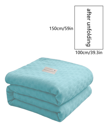 Manta De Cama De Algodón, Manta Térmica De Algodón Doble De