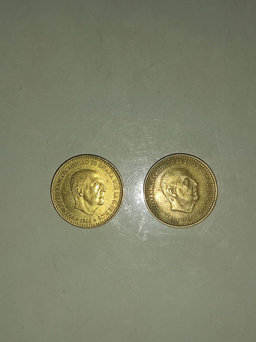 Moneda De 1 Peseta España Francisco Franco Antigua Año 1966 