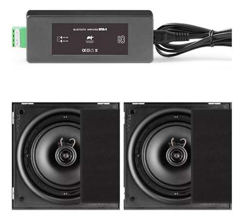 Amplificador Aat Bta-1 St + 2 Caixas Frahm 6caixas 50w Preto