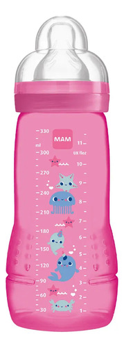 Mamadeira Easy Active Bico 4m+ Rosa 330ml MAM