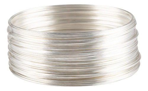 50 Bucles De Alambre De Joyería Para Hacer Joyas, Plata