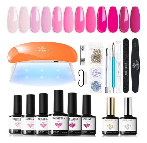 20pcs Kit De Esmalte De Uñas De Gel U V Light Starter ...