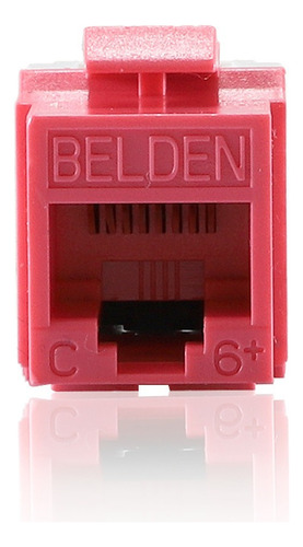 Belden Conector Ethernet Jack Keyconnect Cat6+ Rojo Ax104190