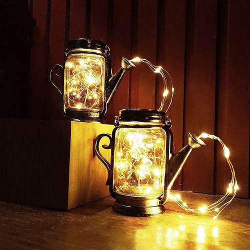 Lámpara Solar Mason Jar Fairy Lamp, Lámpara De Halloween Cor Style 2